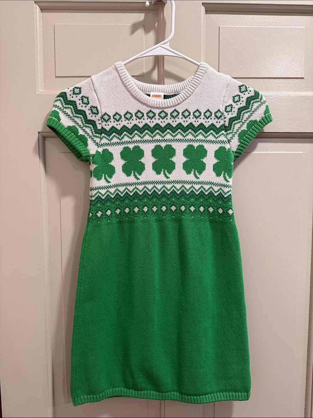 Gymboree Girls Shamrock Fairisle Sweater Dress Little Leprechaun Size 7